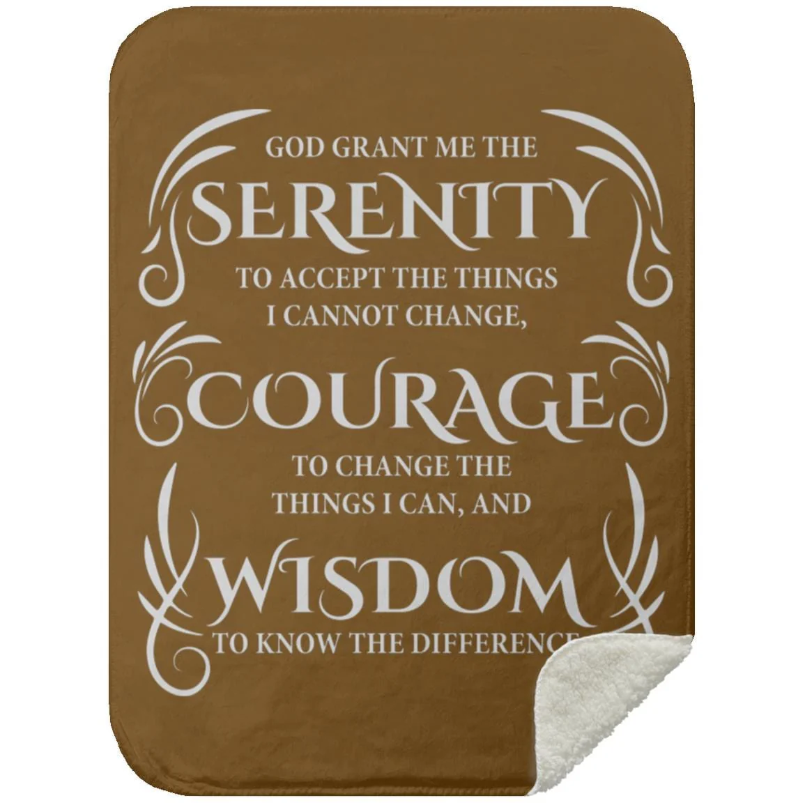Serenity Prayer Throw 30x40 (Dark Colors) | Inspiring Sobriety - Image 6
