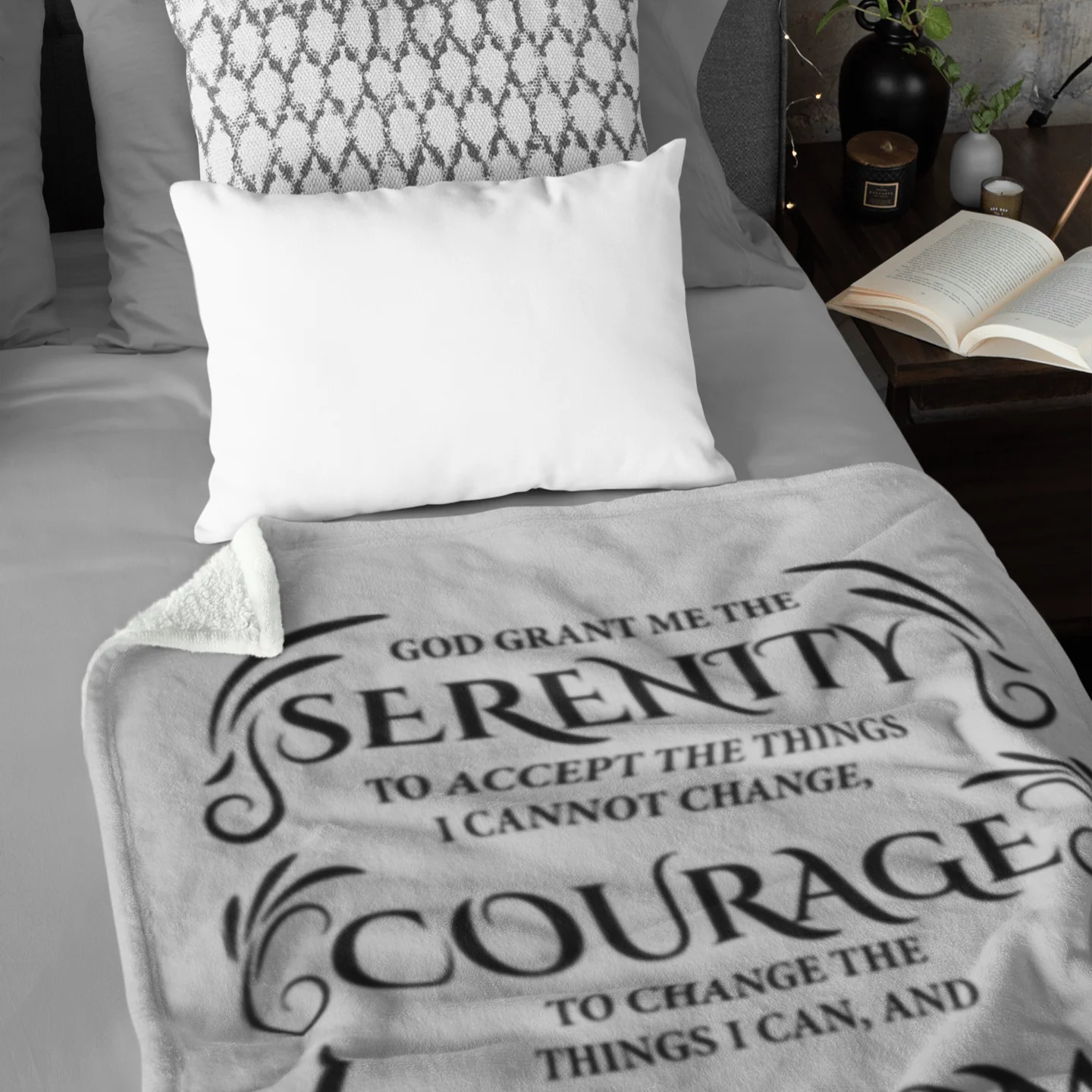 Serenity Prayer Throw 30x40 (Light Colors) | Inspiring Sobriety - Image 7
