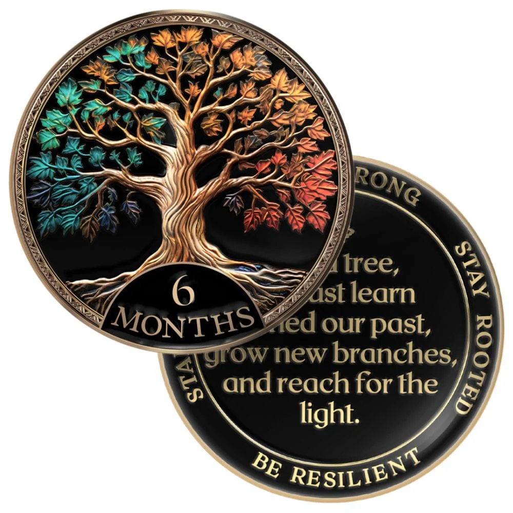 Tree of Life Affirmation Sobriety Coin Gift Set - Multicolor - Image 26