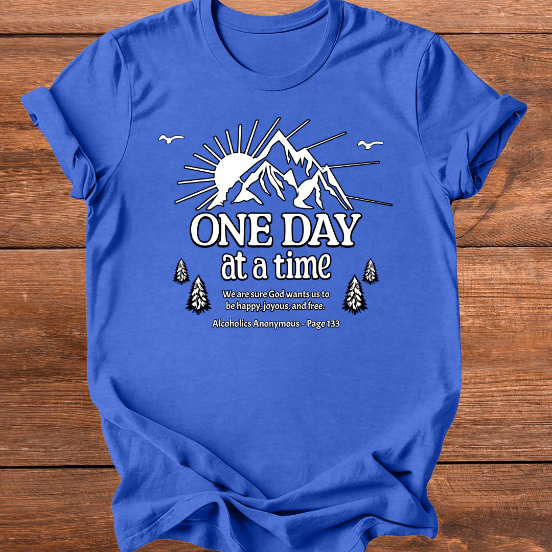 Vintage Recovery T-Shirt | Inspiring Sobriety |  One Day at a Time - Image 8