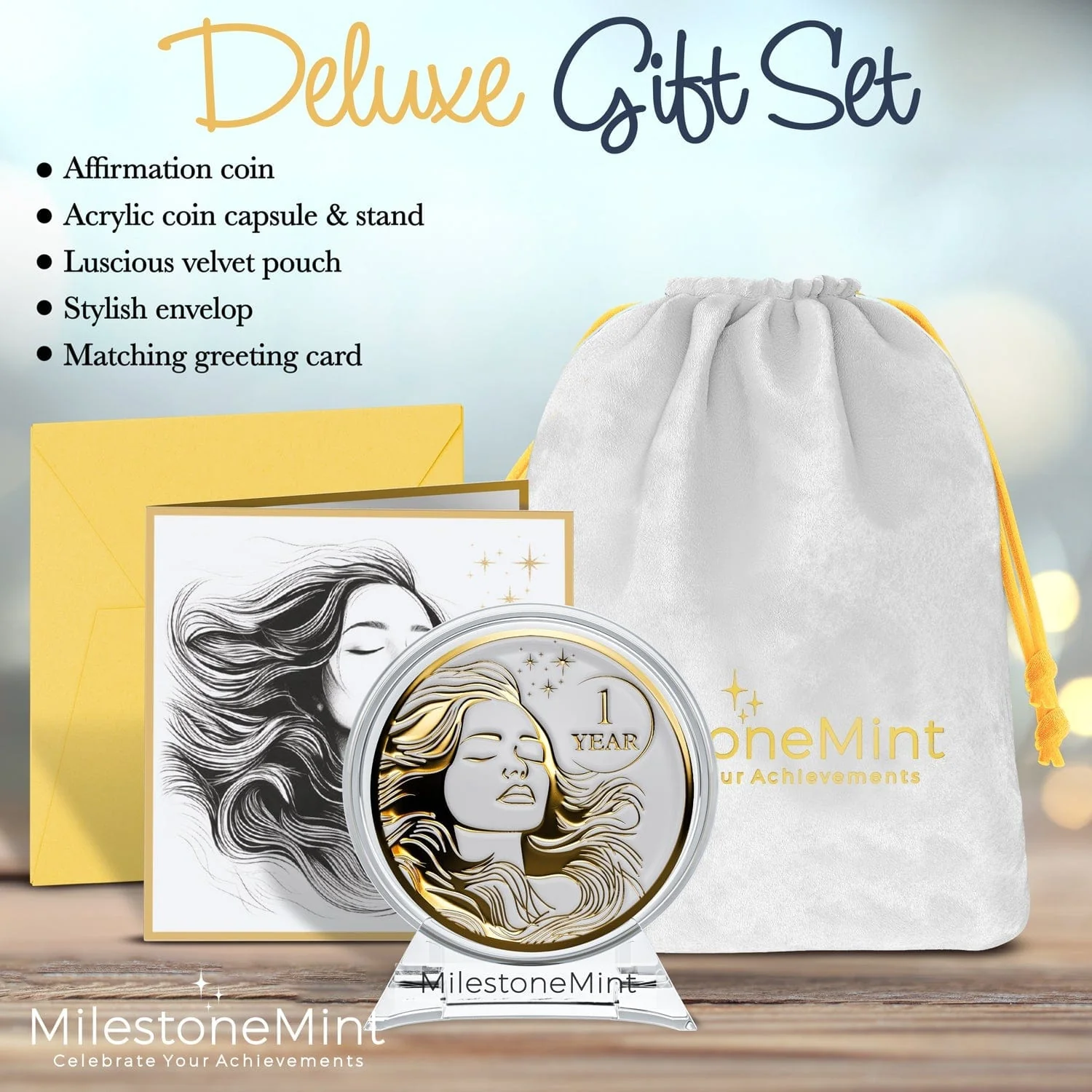 Recovery Medallion Coin I Inspiring Sobriety I Womens AA Milestone Gold - Image 42