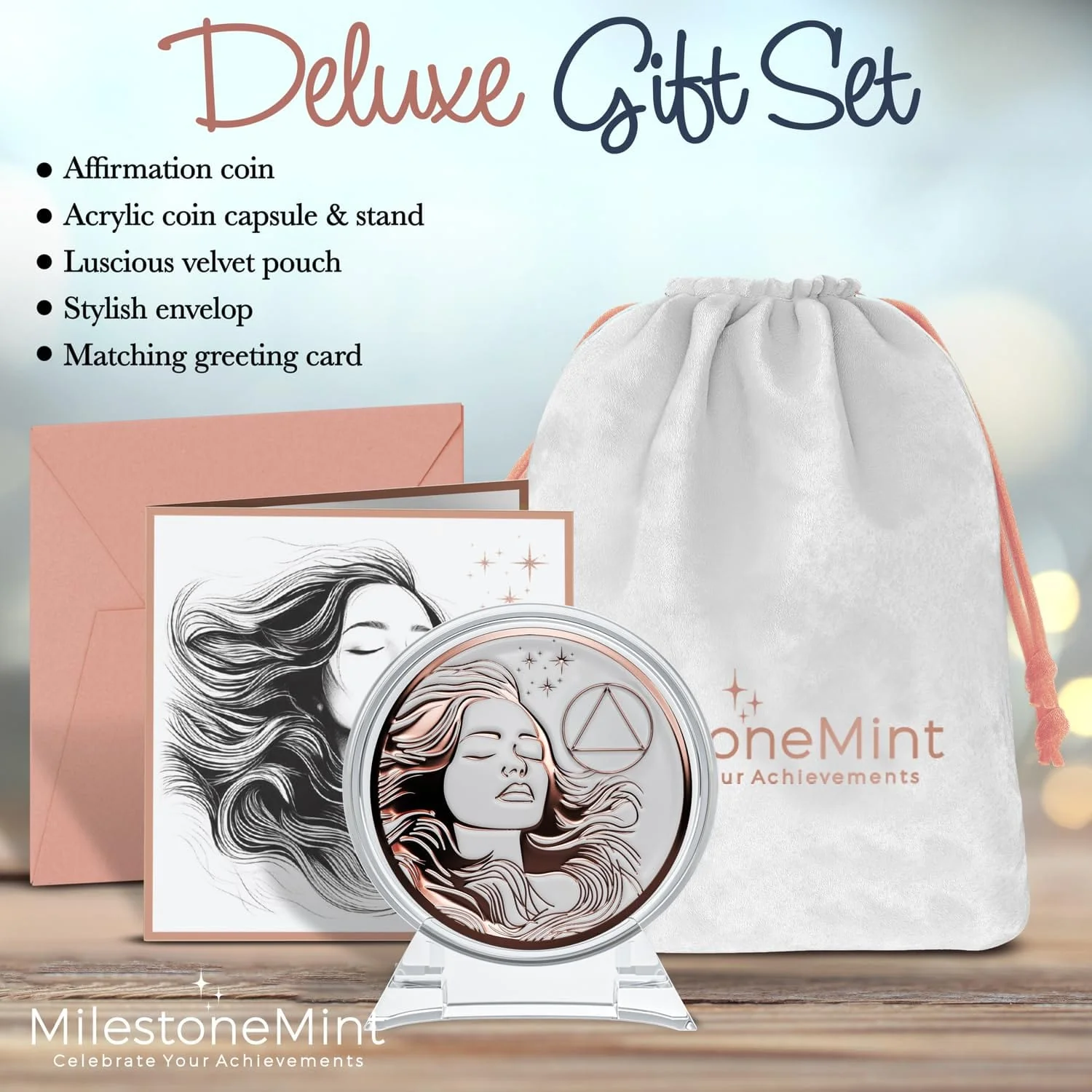 Recovery Medallion Coin I Inspiring Sobriety I Womens AA Milestone Serenity Prayer - Image 2