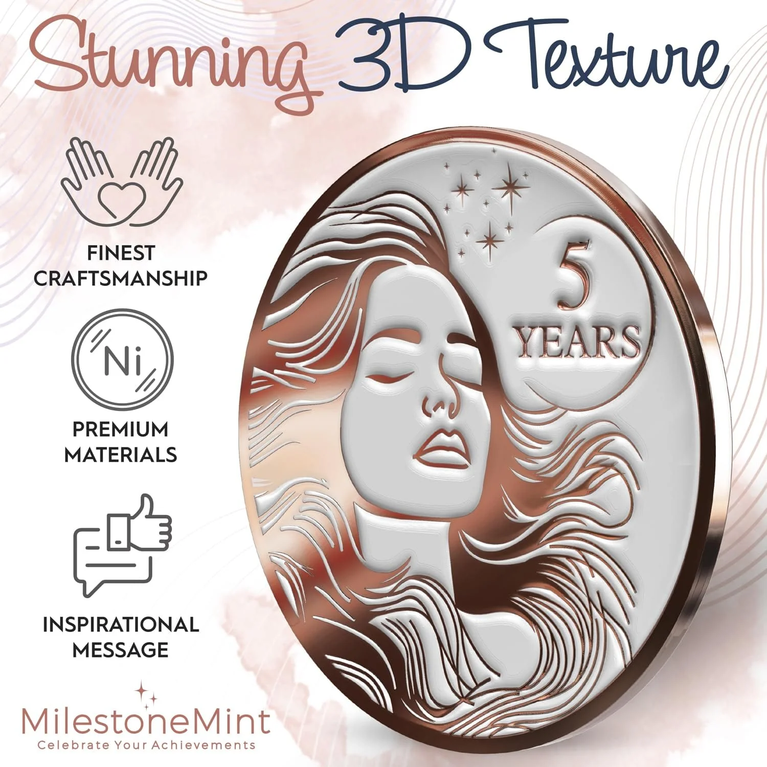 Recovery Medallion Coin I Inspiring Sobriety I Womens AA Milestone Serenity Prayer - Image 35