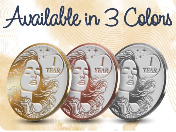 Recovery Medallion Coin I Inspiring Sobriety I Womens AA Milestone Serenity Prayer - Image 49