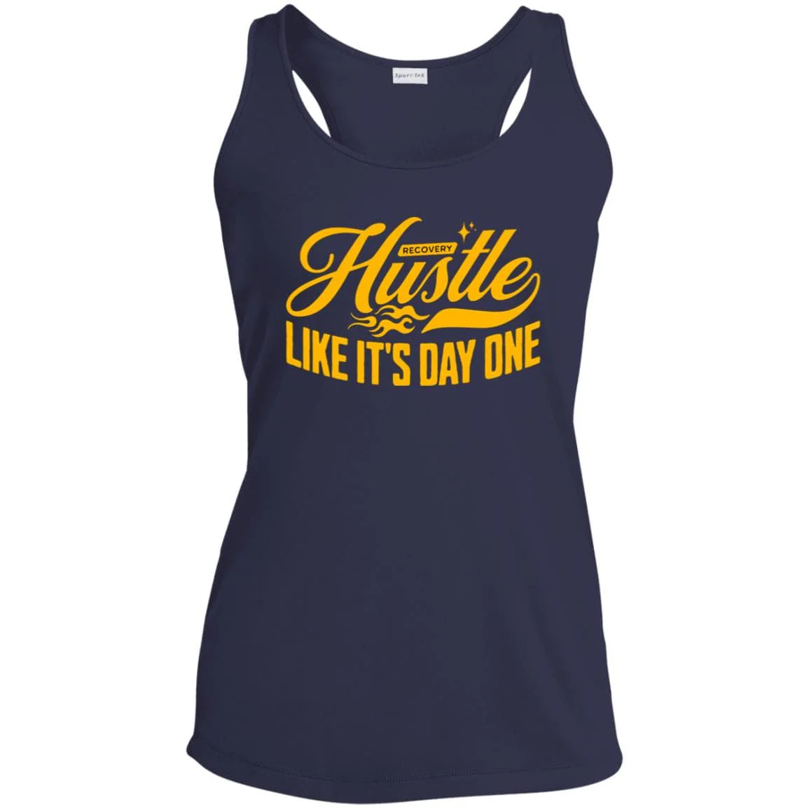 Womens Recovery Tank | Inspiring Sobriety |  Hustle Like It's Day One - Image 3