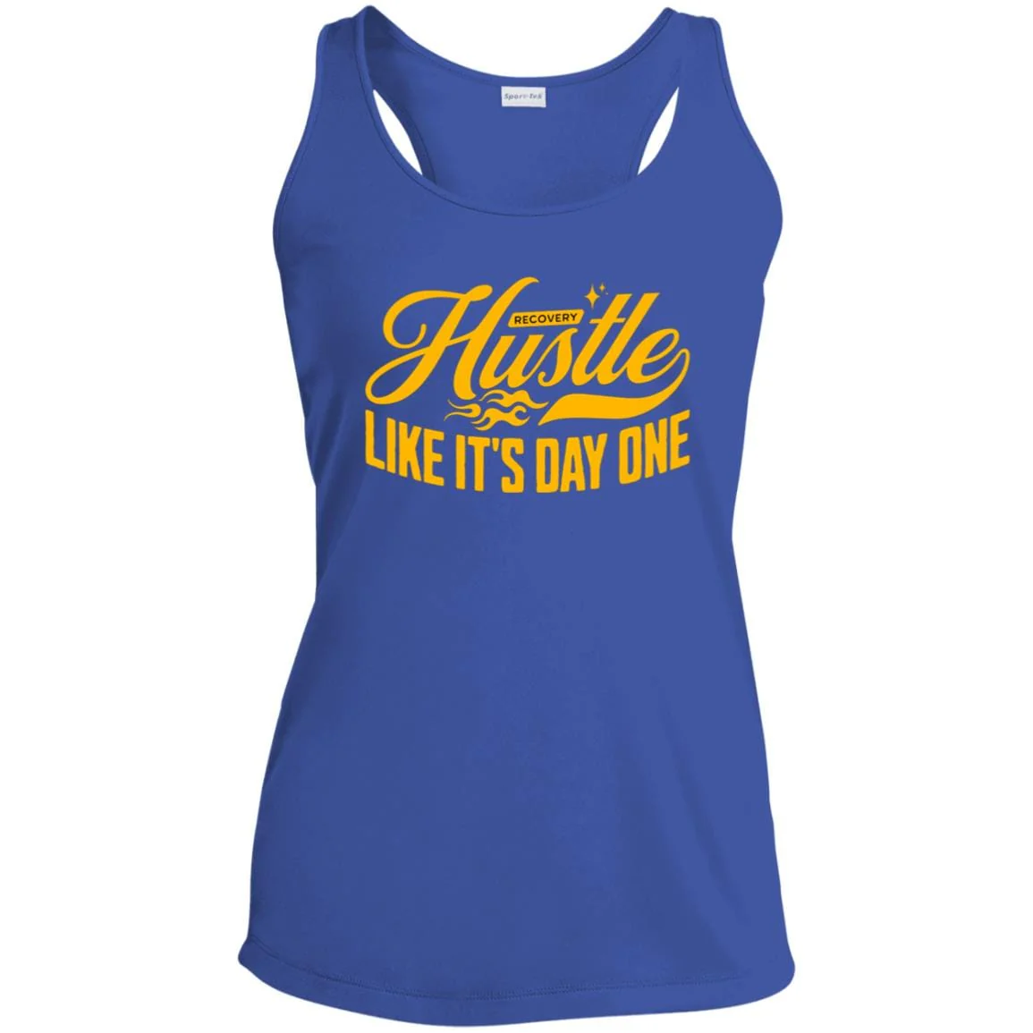 Womens Recovery Tank | Inspiring Sobriety |  Hustle Like It's Day One - Image 4
